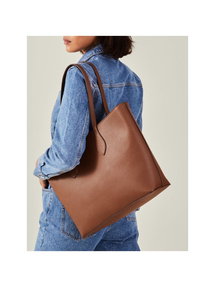 Accessorize London Women Brown Laptop Tote Bag-image-20