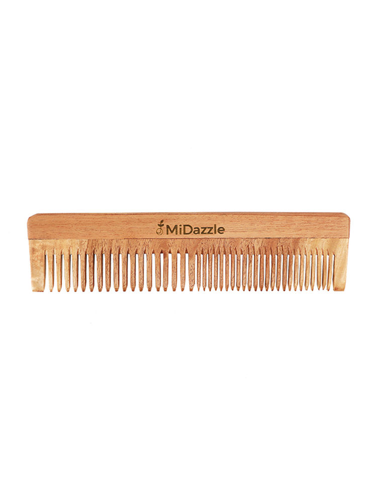 Midazzle Organic Pure Neem Wood Comb Brown - Classic-picture-19