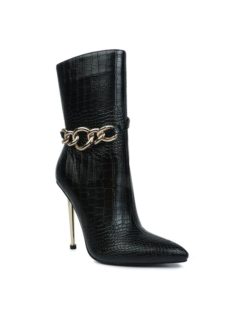 London Rag Textured Black Boots-image-38