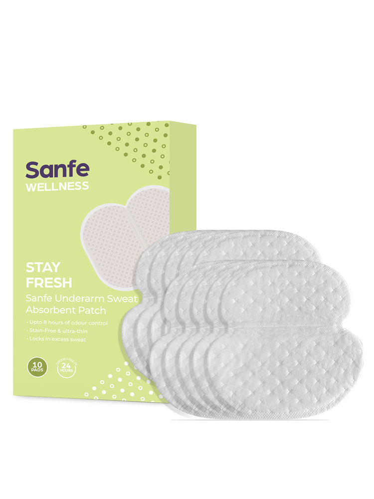 Sanfe Underarm Sweat Absorbent Patch 24Hr Odour Control, Stain Free, Ultra Thin-picture-18