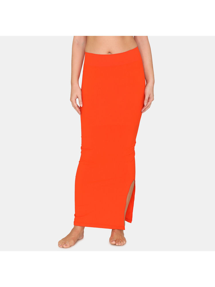 Zivame High Compression Slit Mermaid Saree Shapewear - Orange-picture-38