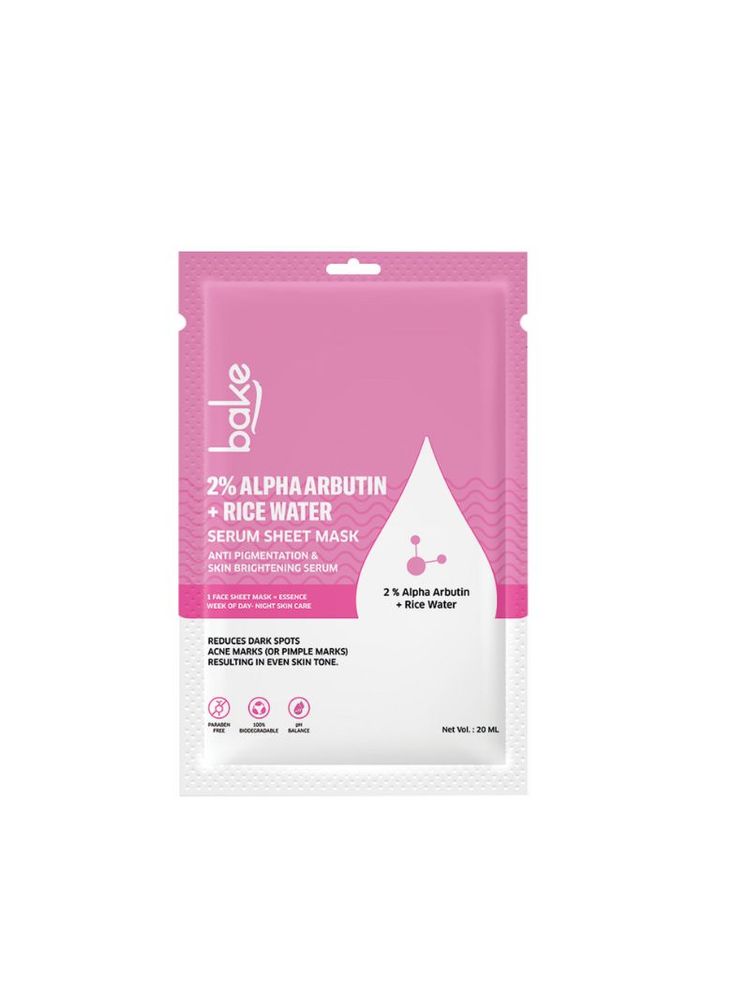 BAKE 2% Alpha Arbutin Sheet Mask with Rice Water for Bright and Even Skin Tone-picture-20