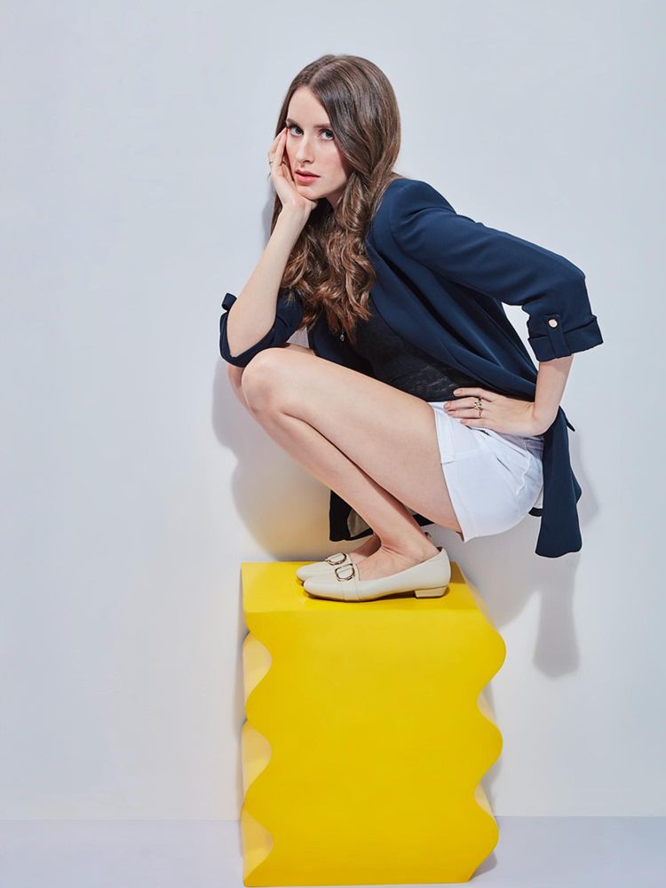 PEPPER Block Heel Pumps - Beige-image-2