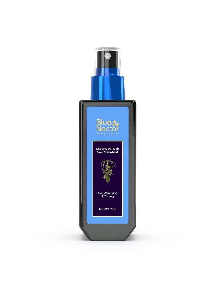 Blue Nectar Shubhr Steam Distilled Vetiver Toner Water & Cooling Calming Face Tonic Mist, Alcohol Free-picture-25