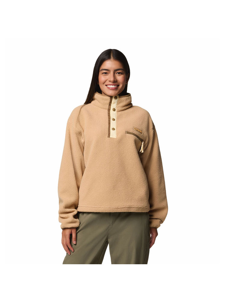 Columbia Womens Brown Helvetia Ii Cropped Half Snap Fleece Sweatshirt-picture-12