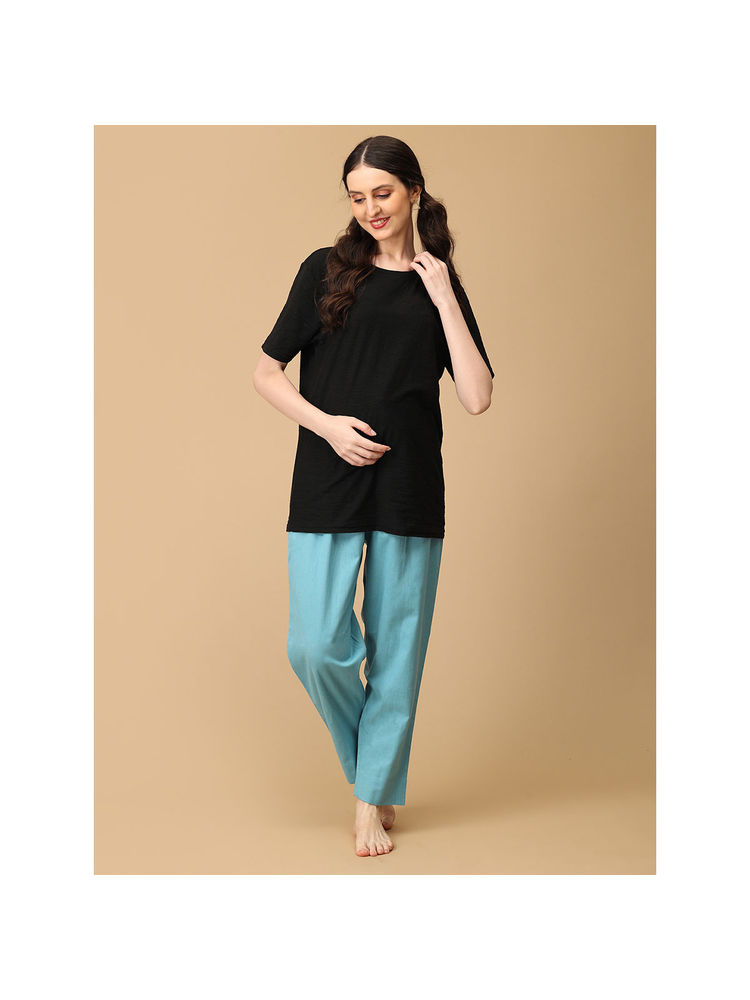 The Mom Store Blue-Sy Vibes Maternity Lounge Pant-picture-10