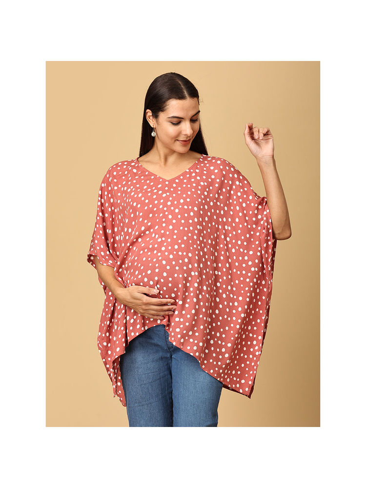 The Mom Store Mauve Spots Nursing Cover Top-image-22