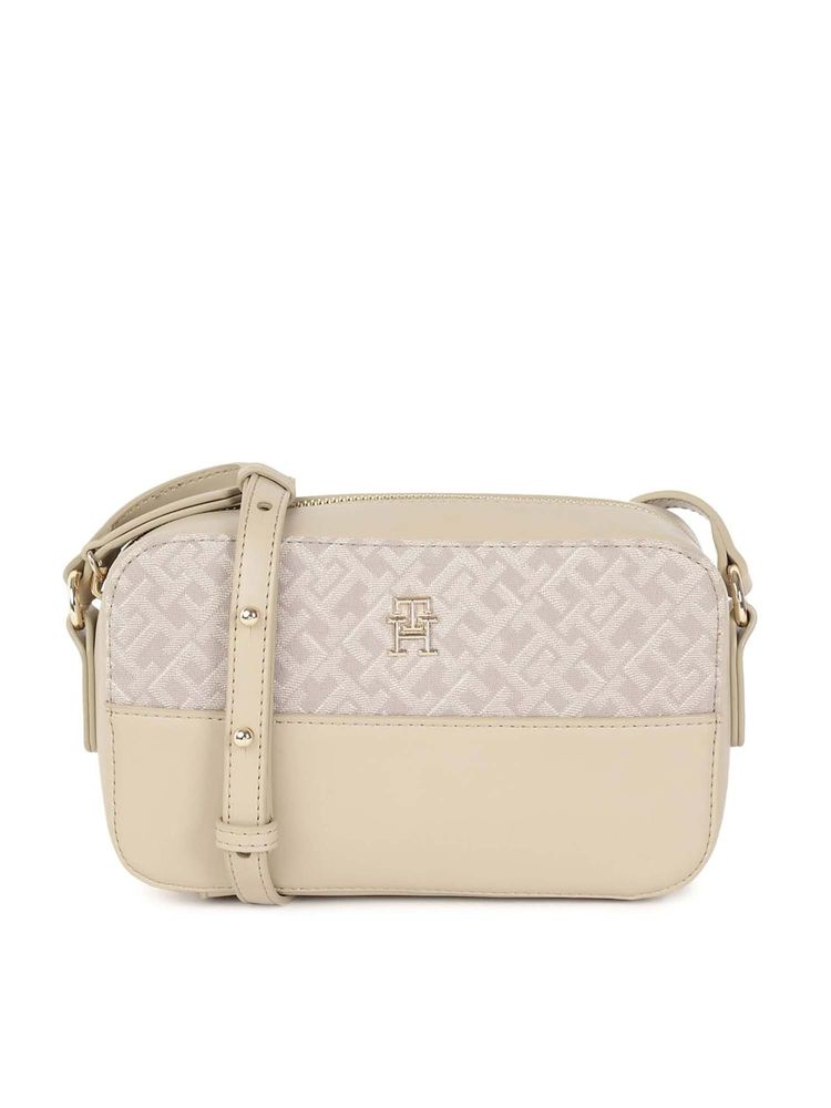 tommy hilfiger accessories Tommy Hilfiger Beige Polyester Printed Sling bag-picture-14