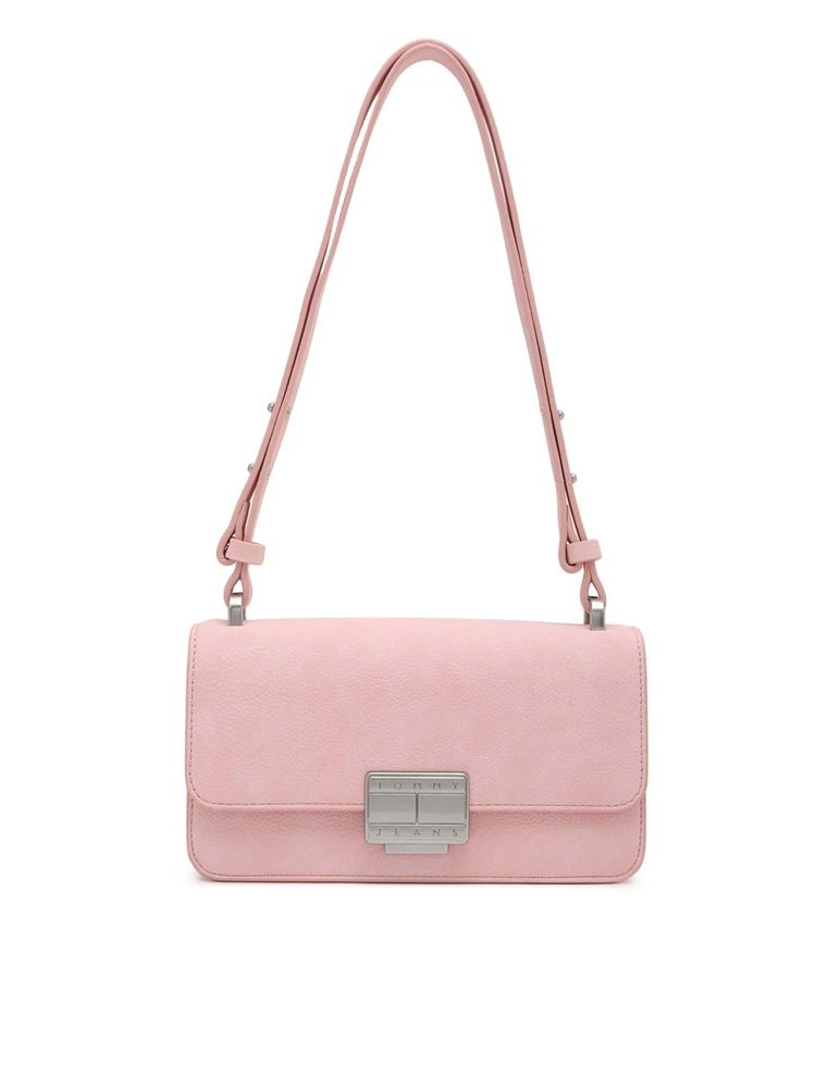 tommy hilfiger accessories Tommy Hilfiger Pink Pu Solid Handbag-picture-17