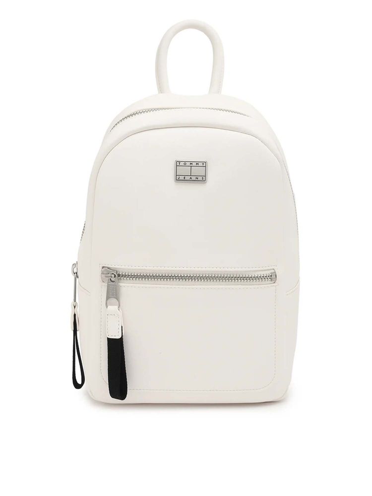 tommy hilfiger accessories Tommy Hilfiger Off White Pu Solid Backpack-picture-15