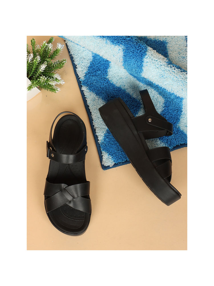 Carlton London Black Stylish Sandals-picture-16