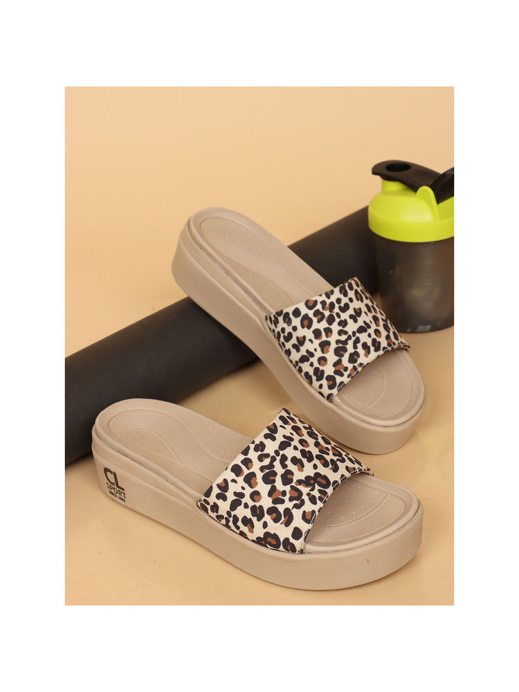 Carlton London Beige Stylish Sandals