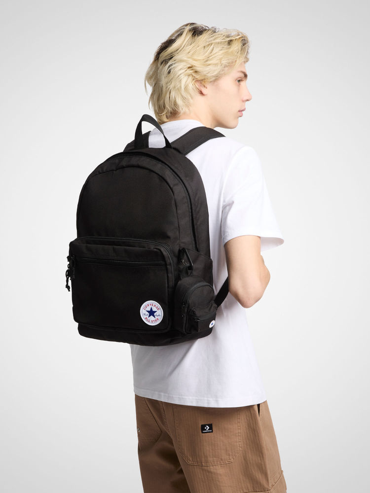 Converse Black Solid Polyester Backpack-image-7
