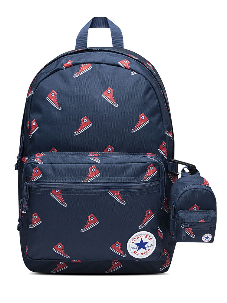 Converse Navy Blue Printed Polyester Backpack-image-8