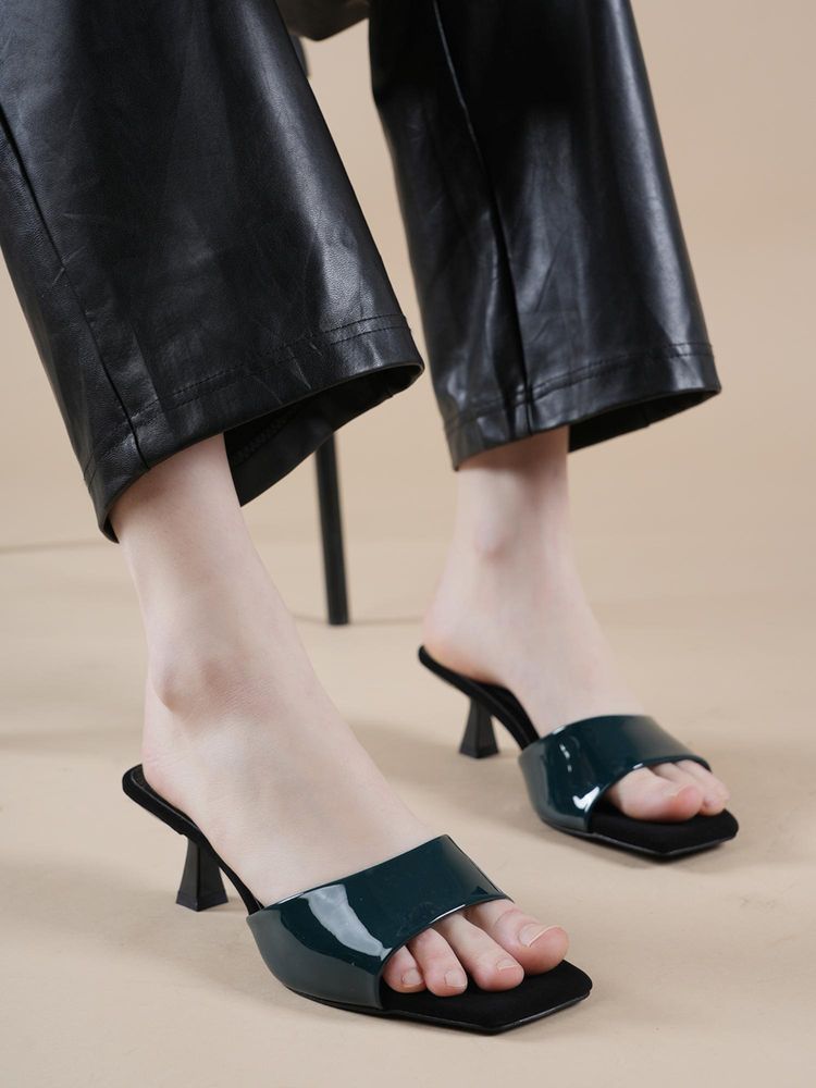 Drop Bold Women Olive Kitten Heels-picture-42