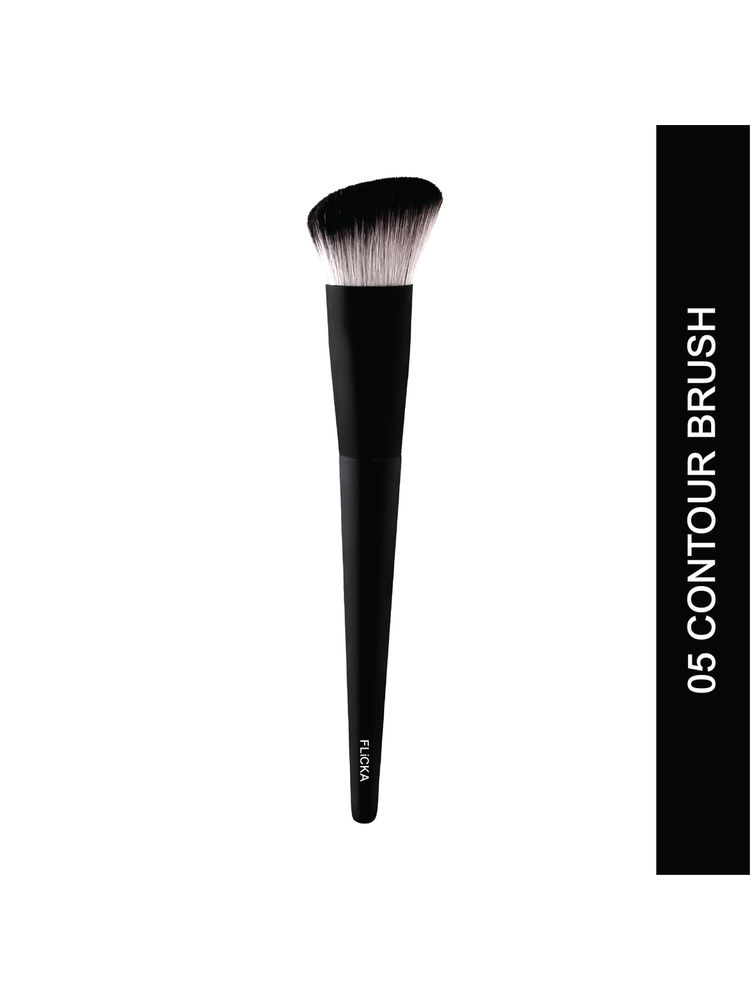 Flicka Professional Super Soft Dense Bristles Hd Finish For Face Makeup - 05 Contour Brush-picture-27
