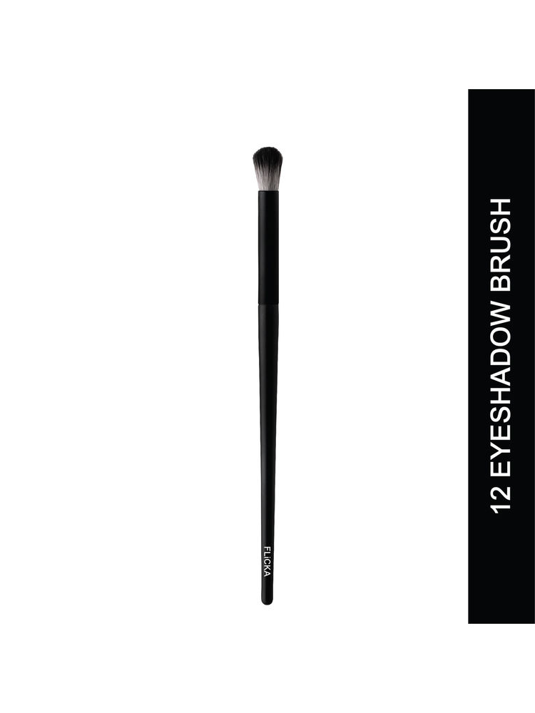 Flicka Professional Super Soft Dense Bristles Hd Finish For Eyes Makeup - 12 Eye Shadow Brush-picture-10