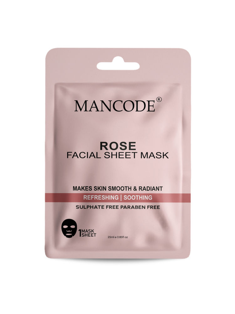 ManCode Rose Facial Sheet Mask For Refreshing & Soothing The Skin With Korean Formula-picture-28