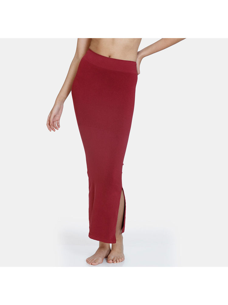 Zivame Seamless All Day Mermaid Saree Shapewear - Maroon-picture-14
