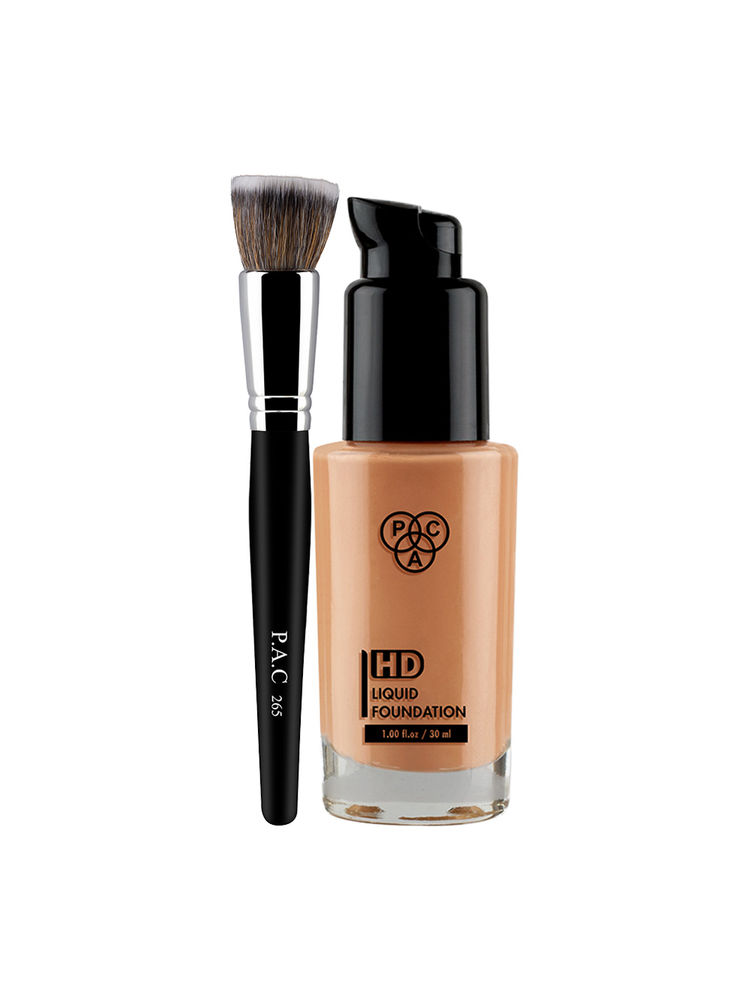 PAC Hd Liquid Foundation - 1.5 + Foundation Blending Brush 265 Combo