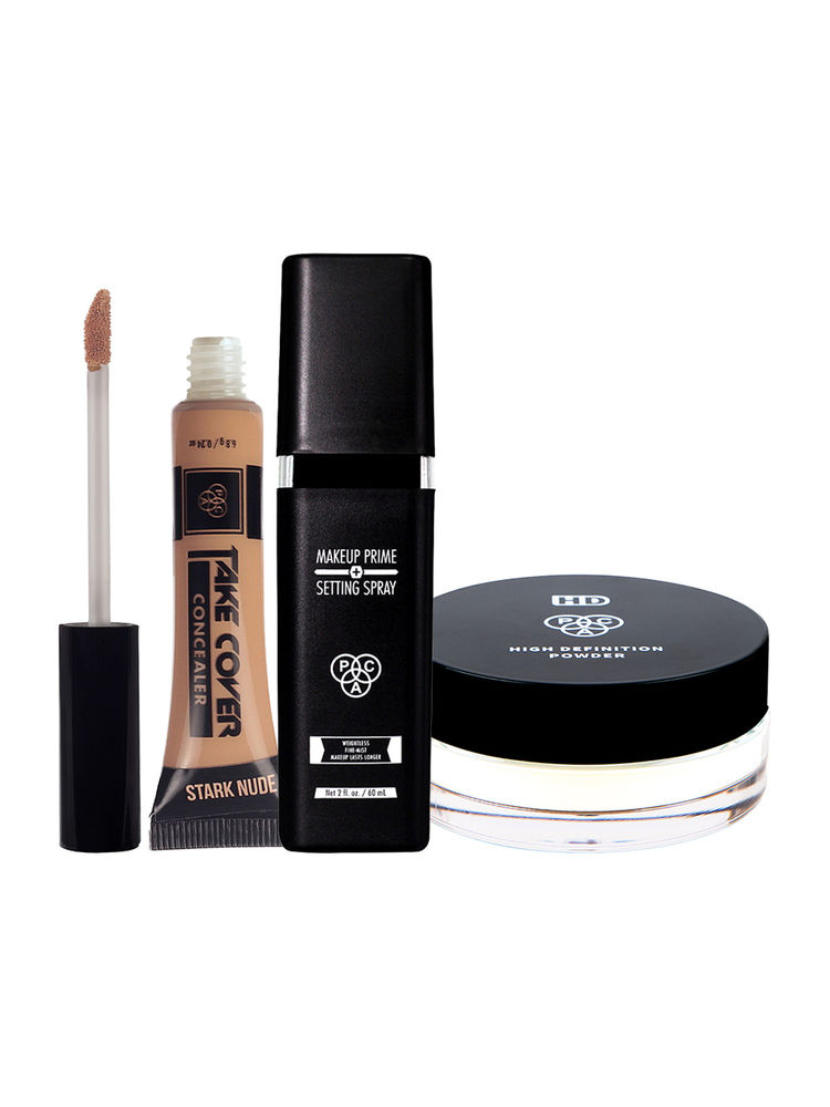 PAC Makeup Prime And Setting Spray + Take Cover Concealer - 08 Stark Nude + Hd Powder Combo-picture-10