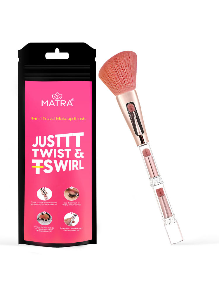 Matra 4 in 1 Travel Makeup Brush Mini Brush Set for Powder, Concealer & Eyeshadow Blending-picture-20