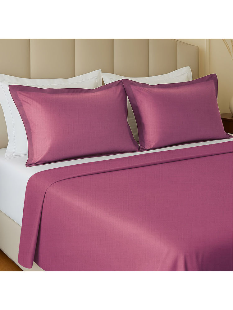 Mayfair Homes London 100 % Cotton 144Tc King Size Fitted Bedsheet Set With 2 Pillow Covers-image-5