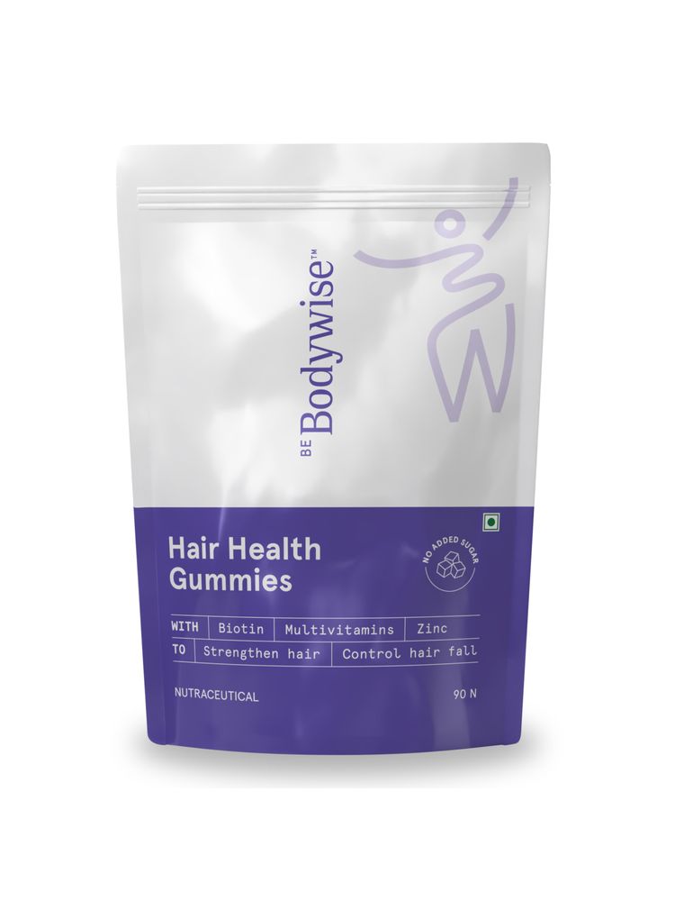 Be Bodywise Biotin Gummies 90 Day Pack With Zinc & Multivitamins For Healthy Hair & Nails