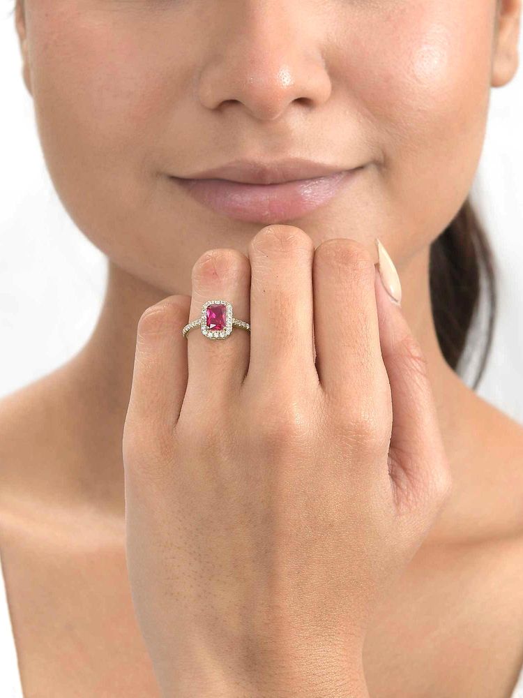 Ornate Jewels 925 Silver Yellow Gold Red Ruby Adjustable Wedding Ring-image-30