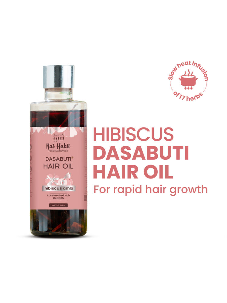 Nat Habit Hibiscus Amla Hair Growth & Thickening Hair Oil For Dry & Frizzy Hairs, Costor & Coconut-picture-4