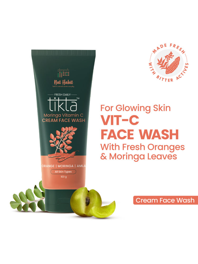 Nat Habit Moringa Vitamin C Fel Face Wash For Acne Prone Skin Gentle Cleansing & Combination Skin-picture-11