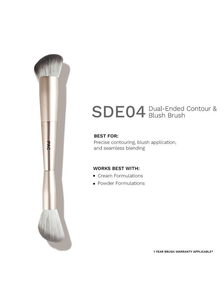 PAC Dual-Ended Contour & Blush Brush - SDE 04-picture-43