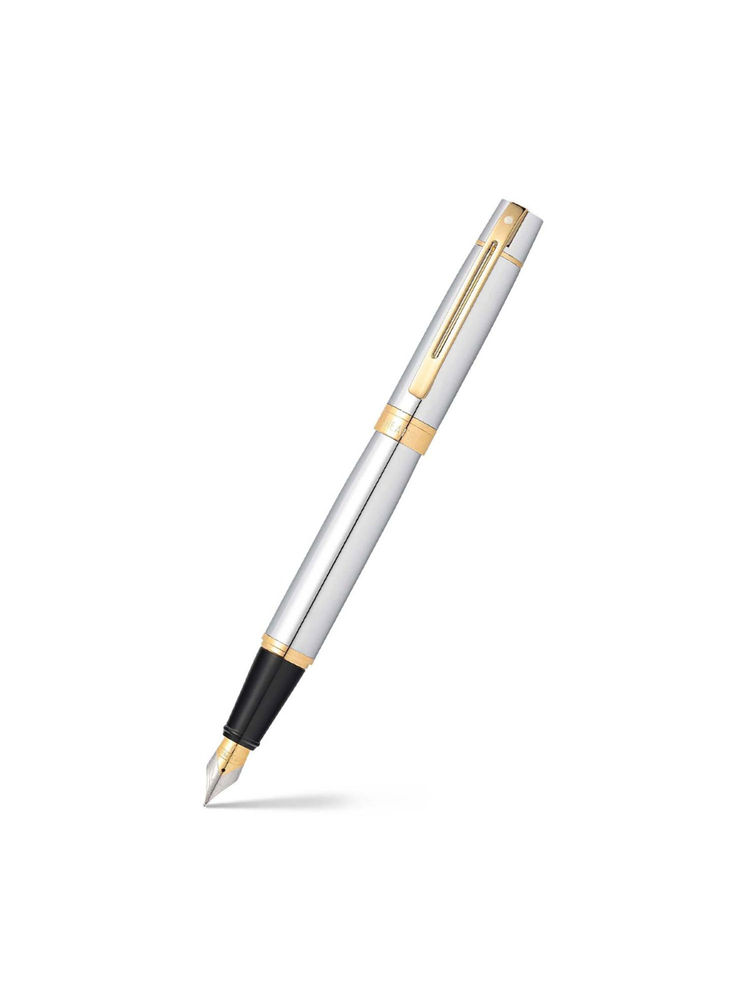 Sheaffer 9342 Gift 300 Fountain Pen - Bright Chrome with Gold Tone Trim-picture-14