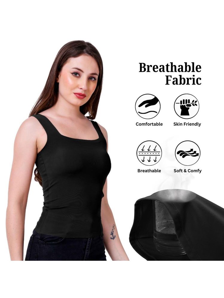 CareDone Stylish Stretchable Padded Camisole with Wide Straps-picture-26