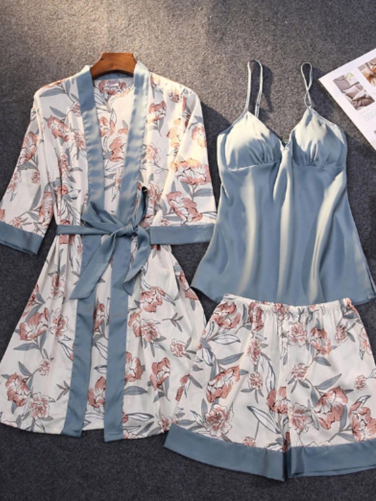 WomanLikeU Grey 3-Piece Nightsuit-picture-10