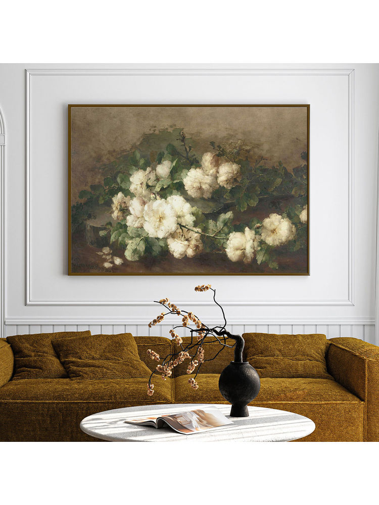 ARTCREST Meadow Monet Large Painting Black Box Framed Canvas Wall Art-picture-16