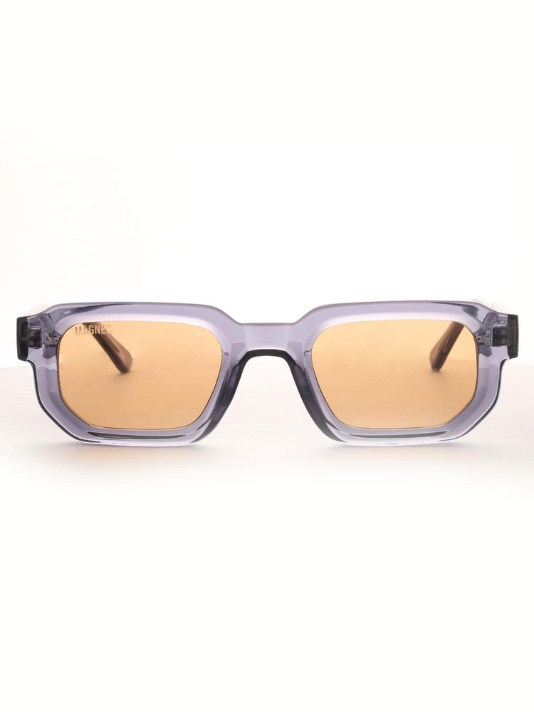 MAGNEQ Unisex UV Protected Rectangle Brown Lens Sunglasses - MG 8109/ C6-image-7