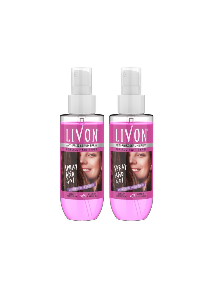 Livon Hair Serum Spray for Women Smooth, Frizz free & Glossy Hair on the go (Pack of 2)-image-11