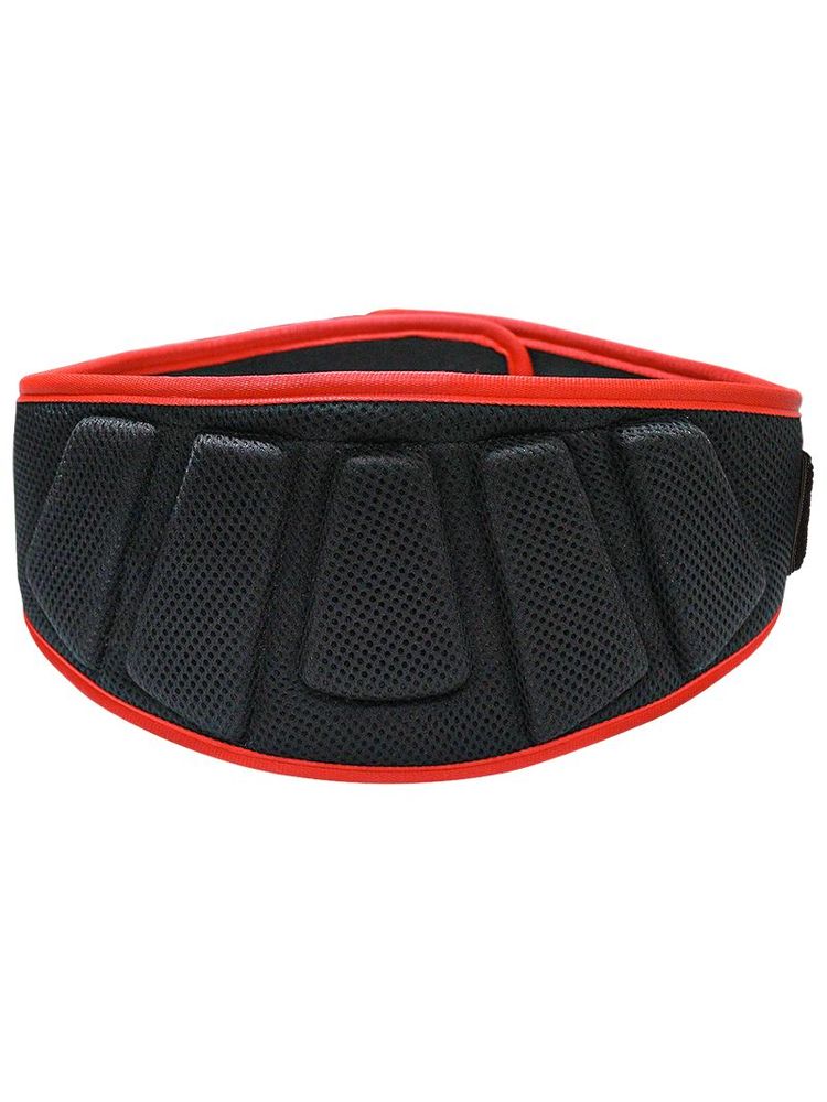 MuscleXP Gym Nylon Padded Weightlifting Belt, Unisex, Ultra-light Foam Core, Black