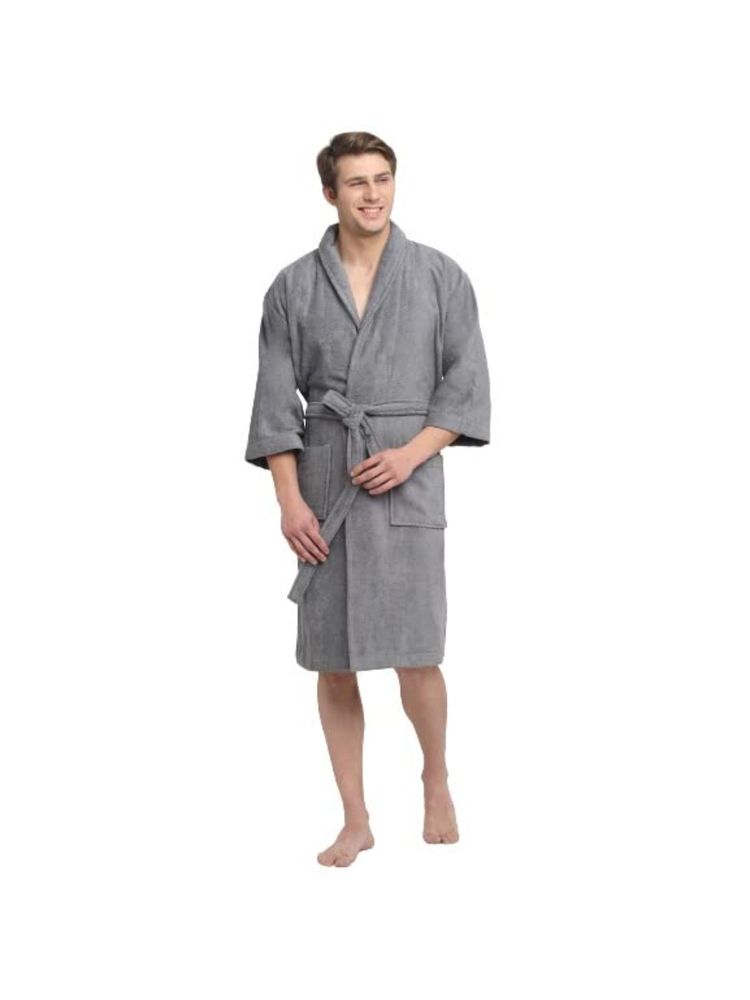 Creeva Grey 100% Cotton Bath Robe