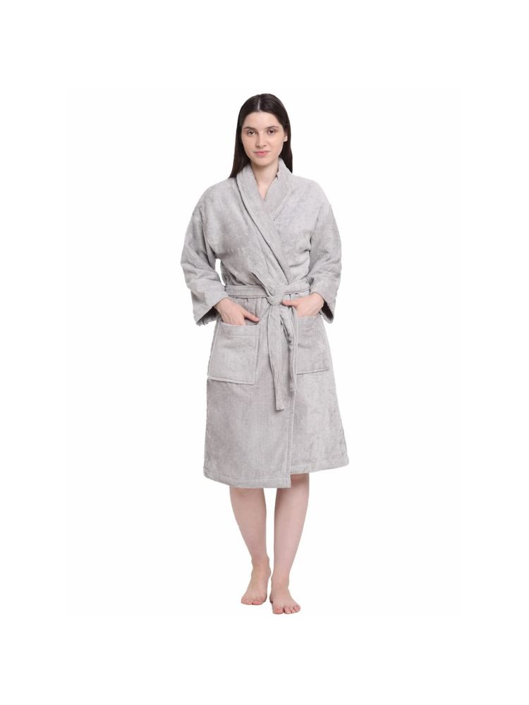 Creeva Cloud Burst 100% Cotton Bath Robe-picture-15