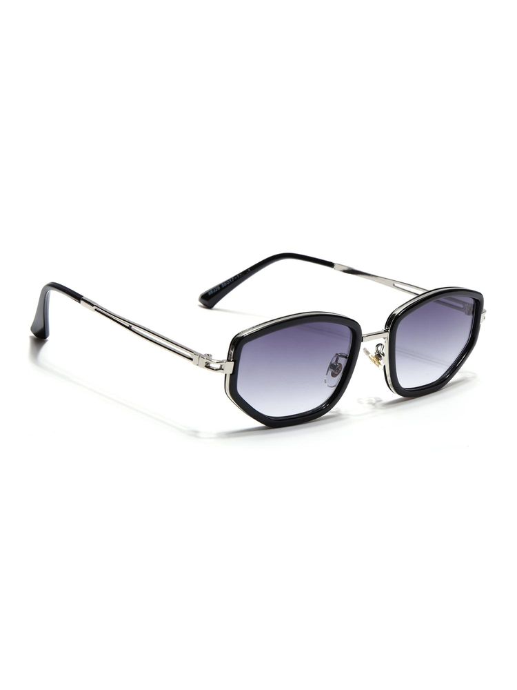 Voyage Men Irregular Black Frame Grey Lens Sunglasses (58)-picture-29