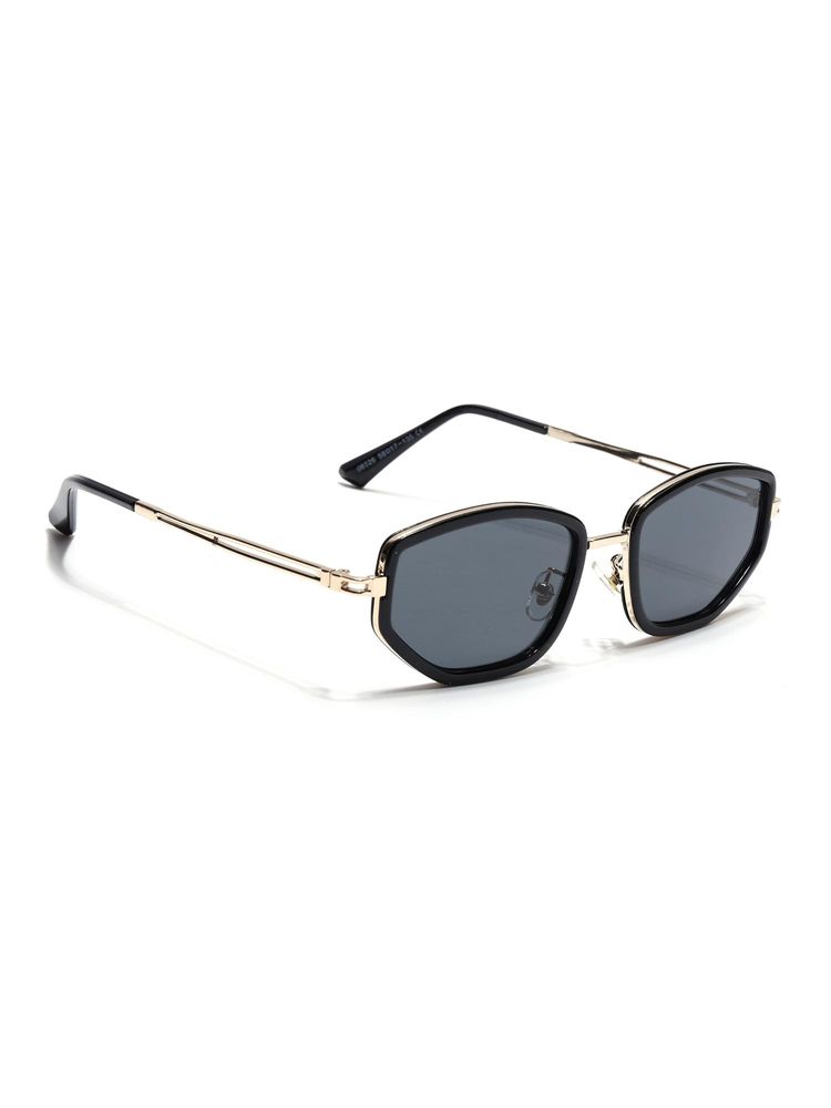 Voyage Men Irregular Black Frame Grey Lens Sunglasses (58)-image-24