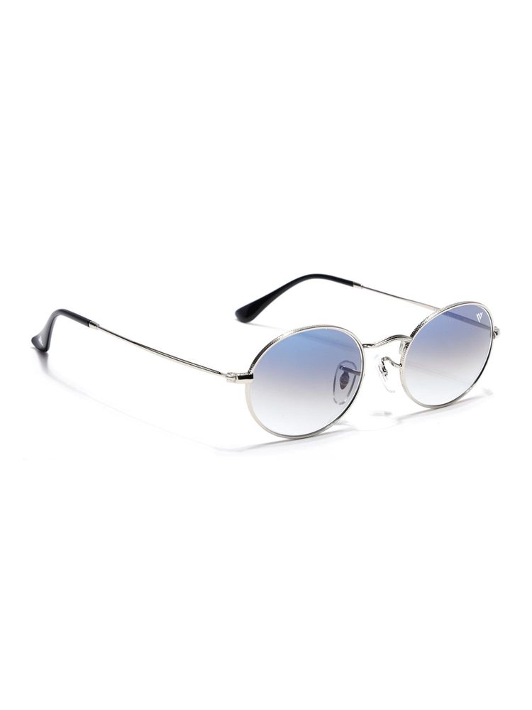 Voyage Men Oval Silver Frame Blue Lens Sunglasses (51)-picture-47