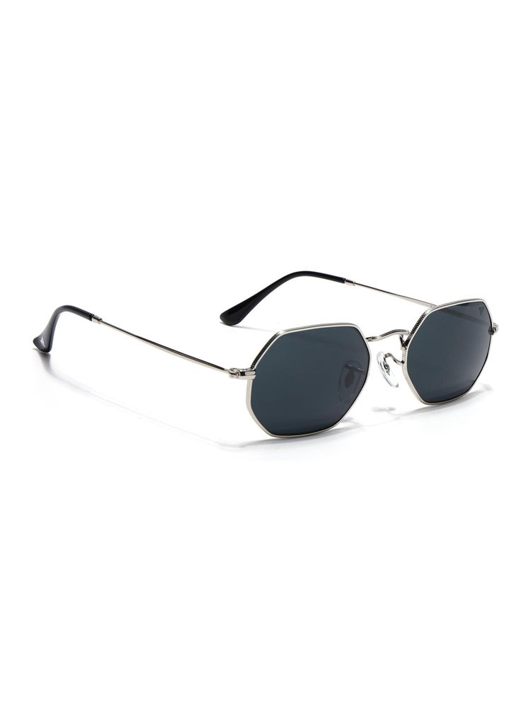 Voyage Men Irregular Silver Frame Grey Lens Sunglasses (53)-image-1