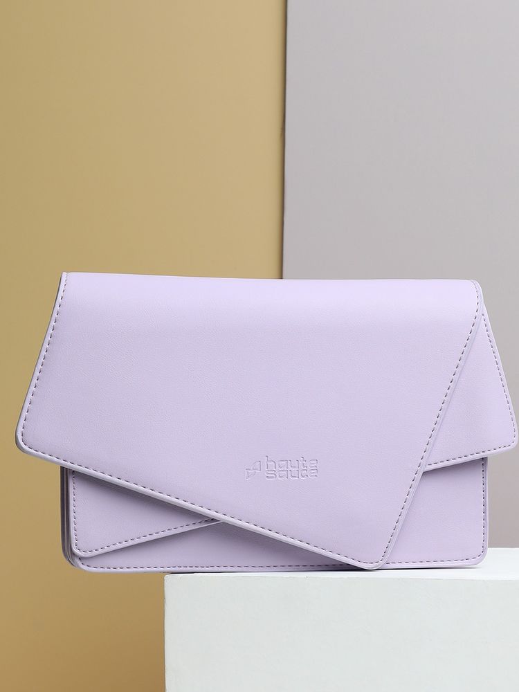 Haute Sauce Purple Envelope Clutch-image-4