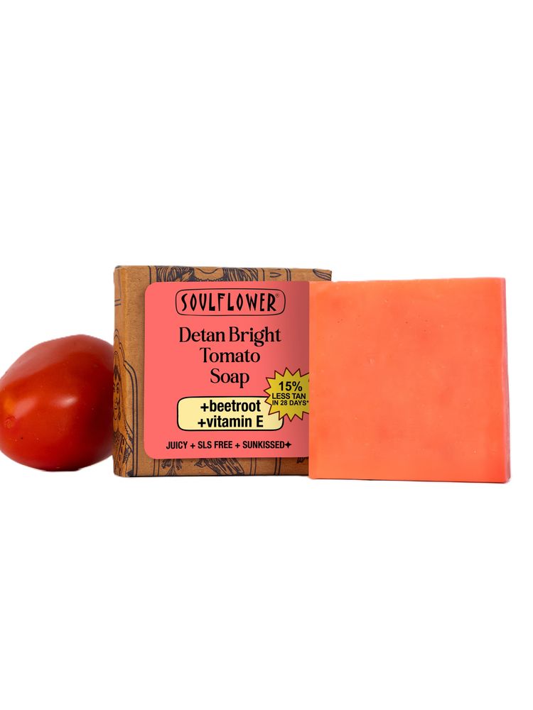 Soulflower Detan Bright Tomato Handmade Soap-image-4