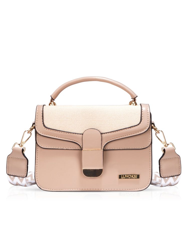 LUVOKSI Beige Hazel Structured Slingbag-picture-15