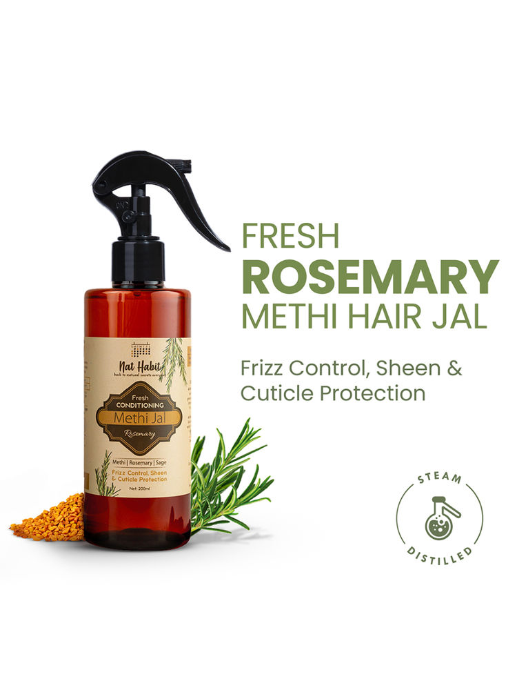 Nat Habit Rosemary Water Hair Spray Serum For Frizz Control, Hair Growth Spray & Damage Protection-picture-8