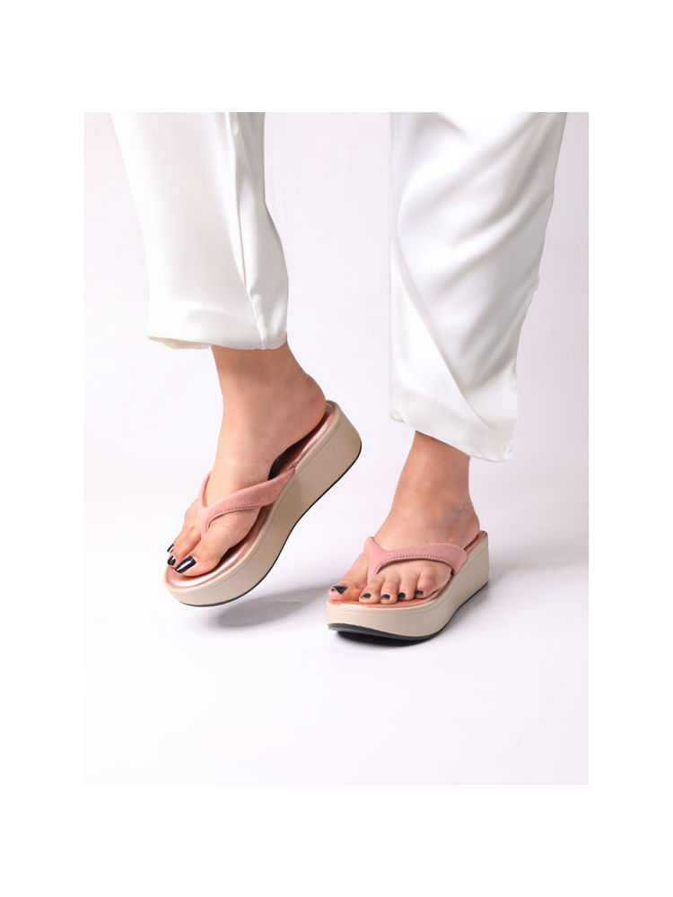 Monrow Catherine Pink Flatform Heels-picture-26